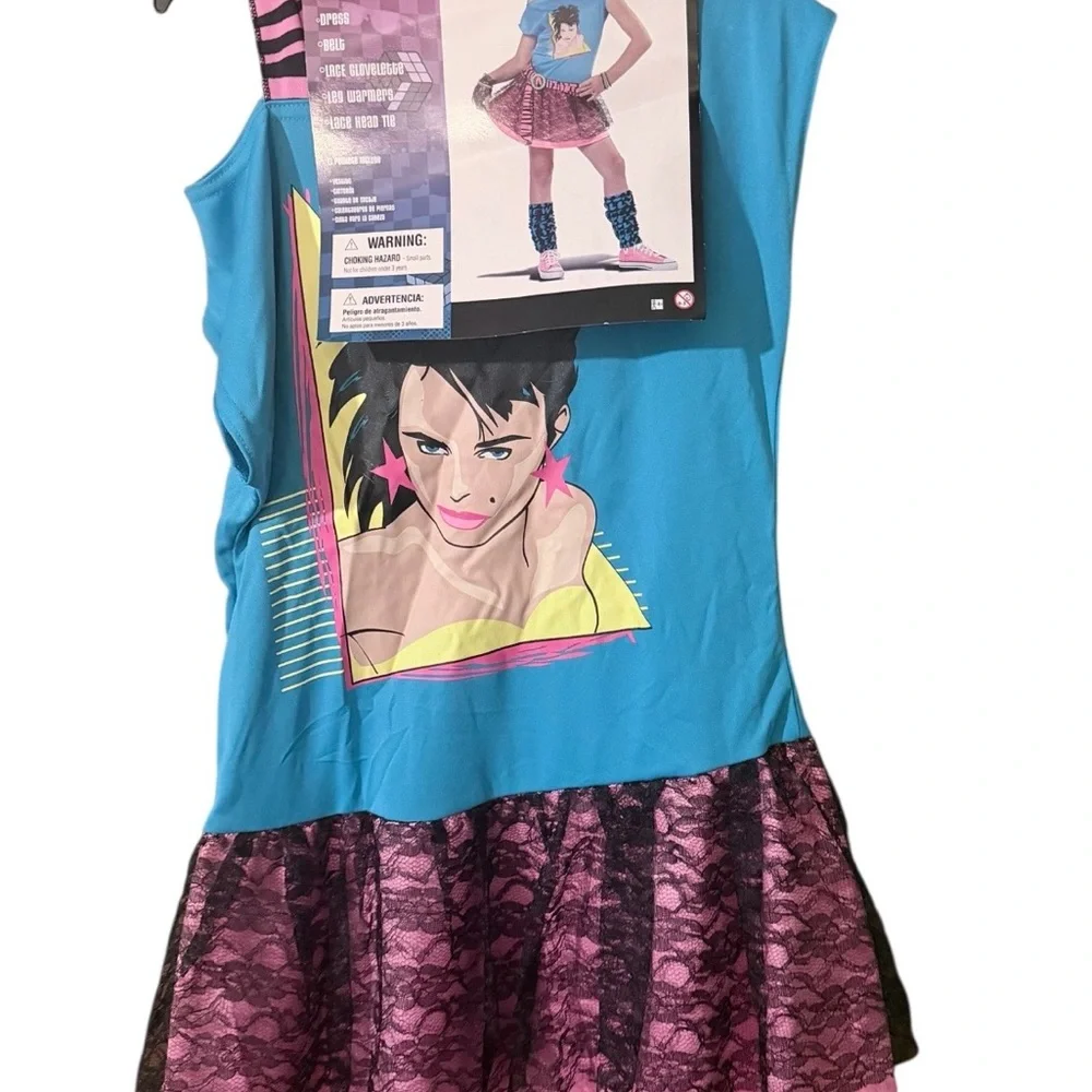 California Costumes Valley Girl Blue and Pink‎ Girls Pop Star Dress